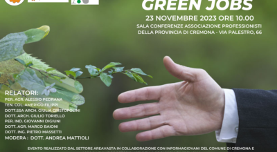 CONVEGNO SUL TEMA “GREEN JOBS” – giovedì 23 novembre  – ore 10.00