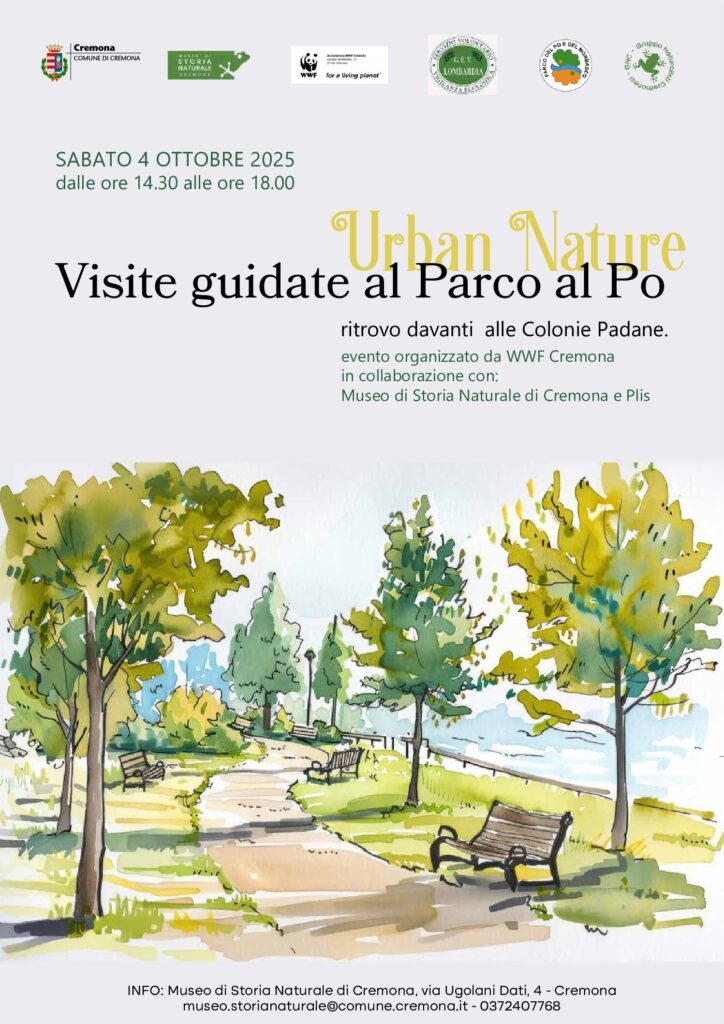 WWF URBAN NATURE – SABATO 04 OTTOBRE, COLONIE PADANE CREMONA