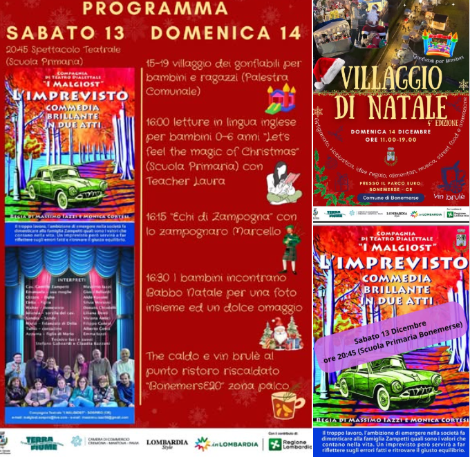 VILLAGGIO DI NATALE A BONEMERSE – 13 E 14 DICEMBRE