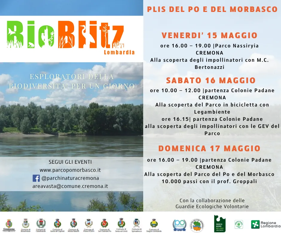 BIOLITZ – ESPLORATORI DELLA BIODIVERSITA’ PER UN GIORNO NEL PARCO DEL PO E DEL MORBASCO