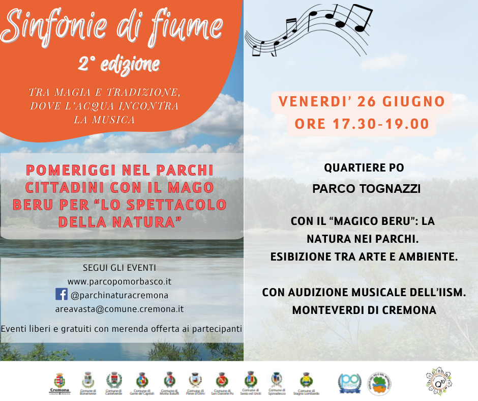 Venerdì 26 giugno appuntamento al Parco Tognazzi con il Mago Beru e il conservatorio Monteverdi